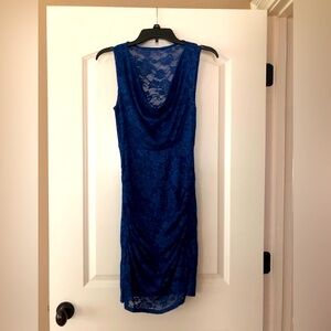 Caché short royal blue laced dress, size 0